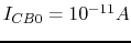 $I_{CB0}=10^{-11} A$