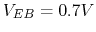 $V_{EB}=0.7 V$