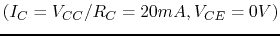 $(I_C=V_{CC}/R_C=20 mA, V_{CE}=0V)$