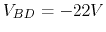 $V_{BD}=-22V$