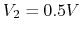 $V_2=0.5V$