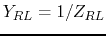 $Y_{RL}=1/Z_{RL}$