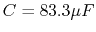 $C=83.3\mu F$