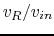 $v_R/v_{in}$