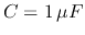 $C=1 \mu F$