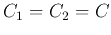$C_1=C_2=C$