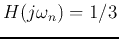 $H(j\omega_n)=1/3$
