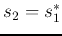 $s_2=s_1^*$