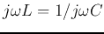 $j\omega L=1/j\omega C$
