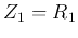$Z_1=R_1$