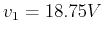 $v_1=18.75V$