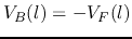 $V_B(l)=-V_F(l)$