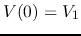 $V(0)=V_1$