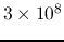 $3\times 10^8$