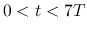 $0<t<7T$