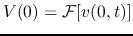 $V(0)={\cal F}[v(0,t)]$